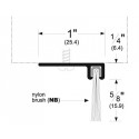 Pemko 90062 Nylon Brush Gasket w/ 90 Degree Aluminum Retainer & 5/8" Brush