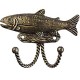 Sierra 681041 SIERRA-681041 Decorative Hook - Trout, Bright Brass Finish