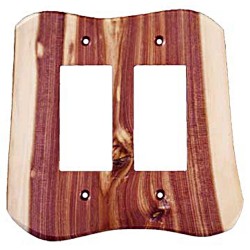 Sierra 682311 Traditional Switch Plate w/2 Rocker, Tennessee Aromatic Cedar Finish