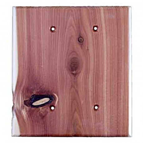 Sierra 682592 Rustic 3 Blank Switch Plate w/ Juniper Wood