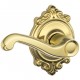 Schlage FLA F51A FLA 609 BRK KA4 BRK Flair Door Lever with Brookshire Decorative Rose