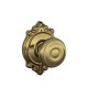 Schlage GEO F10 GEO 605 BRK BRK Georgian Door Knob with Brookshire Decorative Rose