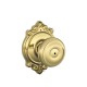 Schlage GEO F10 GEO 619 BRK BRK Georgian Door Knob with Brookshire Decorative Rose