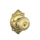 Schlage GEO F10 GEO 605 BRK BRK Georgian Door Knob with Brookshire Decorative Rose