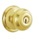 Schlage GEO F10 GEO 622 BRK BRK Georgian Door Knob with Brookshire Decorative Rose