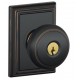 Schlage AND F80 AND 626 ADD KD ADD Andover Door Knob with Addison Decorative Rose