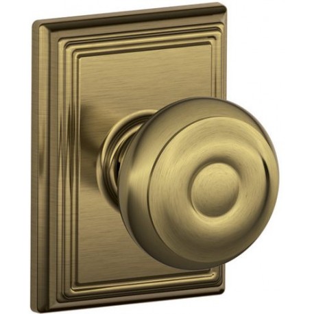 Schlage GEO F80 GEO 716 ADD MK ADD Georgian Door Knob with Addison Decorative Rose