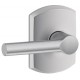 Schlage BRW F51A BRW 619 GRW KA4 GRW Broadway Door Lever with Greenwich Decorative Rose