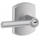 Schlage BRW F51A BRW 619 GRW KA4 GRW Broadway Door Lever with Greenwich Decorative Rose