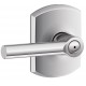 Schlage BRW F51A BRW 622 GRW KA4 GRW Broadway Door Lever with Greenwich Decorative Rose