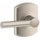 Schlage BRW F40 BRW 619 GRW GRW Broadway Door Lever with Greenwich Decorative Rose