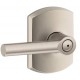 Schlage BRW F40 BRW 622 GRW GRW Broadway Door Lever with Greenwich Decorative Rose