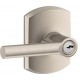 Schlage BRW F51A BRW 622 GRW KD GRW Broadway Door Lever with Greenwich Decorative Rose