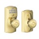 Schlage FE595 FE595 CAM 622 GEO16-211 KD CAM GEO Camelot Keypad Entry Lock w/ Georgian Knob & Flex Lock