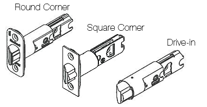 Round Corner, Square Corner, Drive In Latches