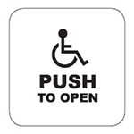 Wheelchair Symbol / PUSH TO OPEN