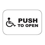 Wheelchair Symbol / PUSH TO OPEN (Horizontal Plate)