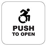 Active Wheelchair Symbol & Push To Open