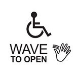 Wheelchair Symbol / Hand Wave Symbol / WAVE TO OPEN