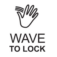 Hand Wave Symbol / WAVE TO LOCK