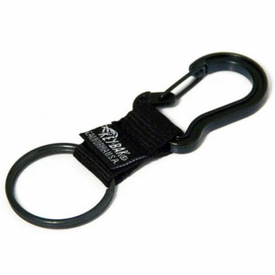 Key-Bak 0308-201 Key Ring with Snap-On Carabiner, Black